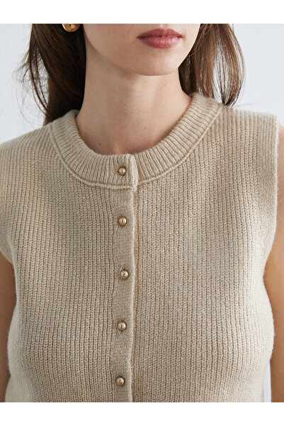 LC Waikiki Özmarka Yeni Sezon Bisiklet Yaka Kadın Triko Yelek