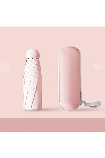 EXS Aksesuar Özel Kılıflı Pembe Şemsiye (KAPSÜL ŞEMSİYE)