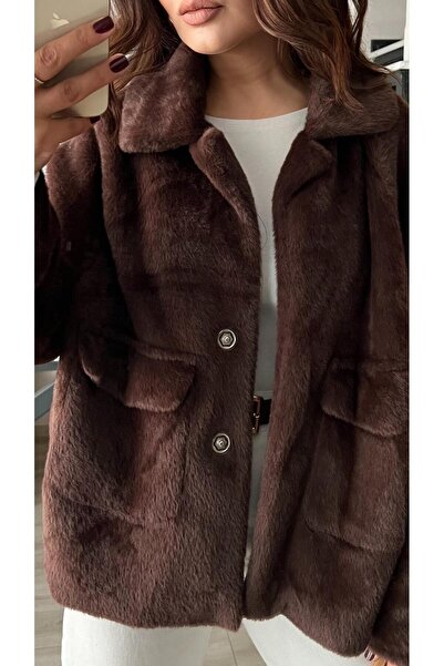 Oslove Bitter Brown Premium Plush Coat