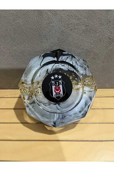 meristeed Bjk Fan Special Epoxy Ashtray – Handmade Ashtray – Black and White ...