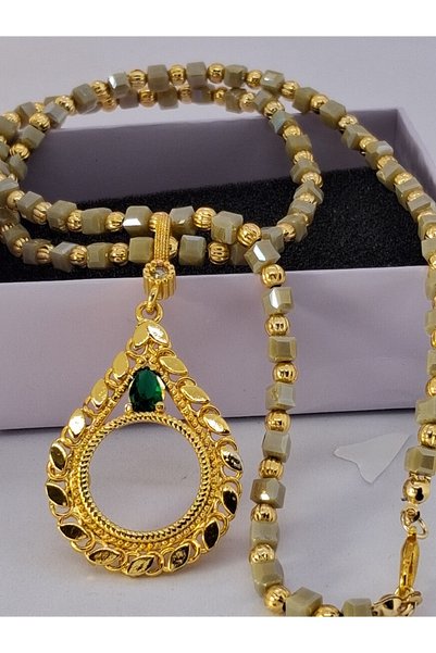 NETİCE ÖYLEK Zircon Stone Quarter Necklace