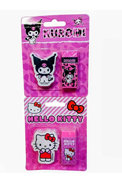 izmir yazici servis Kuromi Hello Kitty Silgi Seti 4 Lü Set Figürlü Silgi Seti...