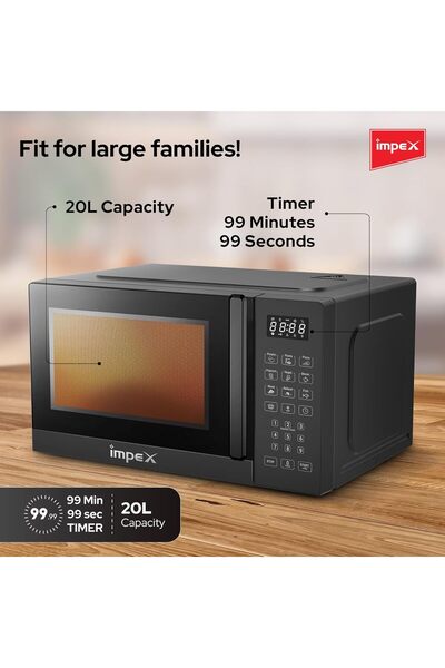 İMPEX 20L Digital Microwave Oven MO 8101DB (700W, 10 Power Levels)