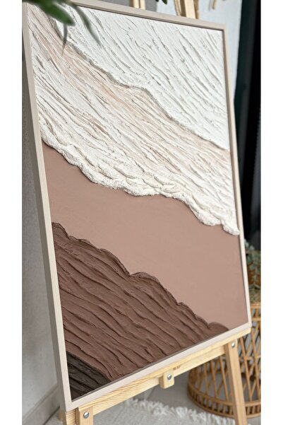 Store Besart Rölyef Dokulu Kabartmalı Modern Tablo - pres tuval üzerine- ÇERÇEVESİZ