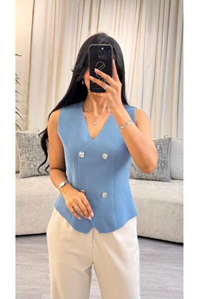 SELSAL Knitted vest with buttons