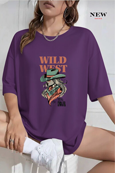New Shine Μπλουζάκι με στάμπα Wild West Oversize