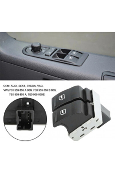 Aftermarket Butoane pentru 2 geamuri electrice VW Transporter T5 T6 Caravelle