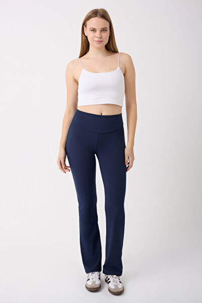 Silinsta Women's Navy Blue High Waist Flared t Shaping / Sculpting Soft Touch Tights