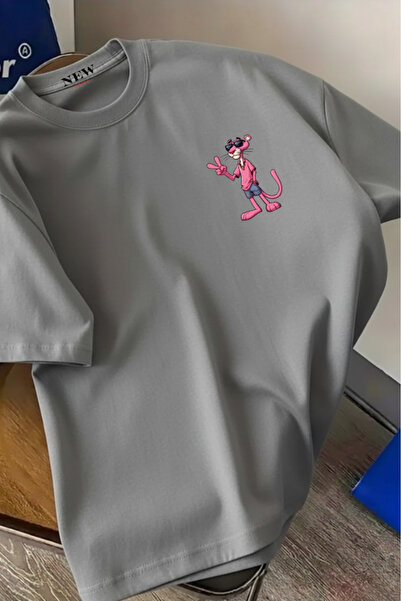 New Shine Pantera cu imprimeu supradimensionat tricou