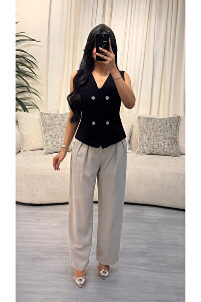 SELSAL vest and gray pants set