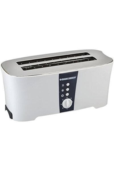 Black and Decker BLACK+DECKER 4 Slice Long Cool Touch Toaster, White - Et124-B5, Metal Material