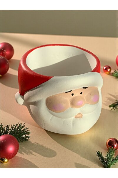 unique florya New Year's Gift Santa Claus Vase Figurine Candle Holder Cobalt 9X6Cm Gift Handmade