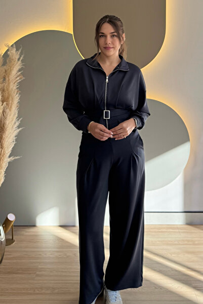 Aventien Premium Modal Fabric Belted Jacket Pants Set