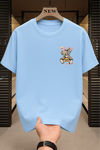 New Shine تي شيرت ريلاكس مطبوع قصة فضفاضة