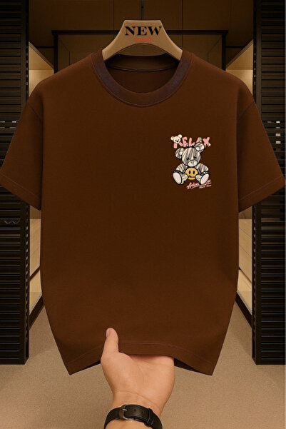 New Shine تي شيرت ريلاكس مطبوع قصة فضفاضة