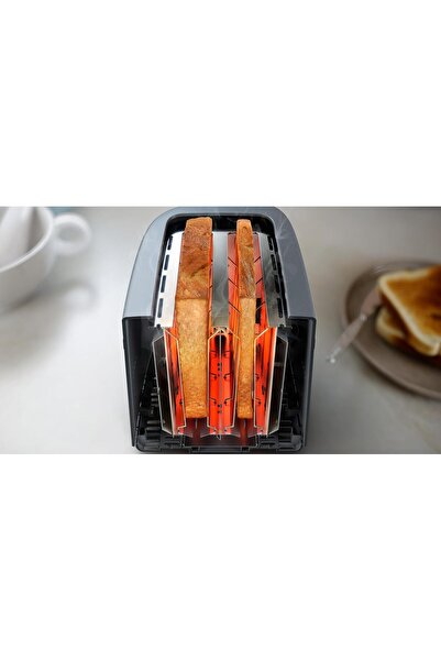 Philips Toaster - 650W, 6 Browning Settings, Charcoal Grey - HD2510/90