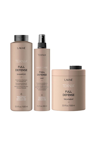 Lakme Σετ Teknia Full Defense για ταλαιπωρημένα μαλλιά — Σαμπουάν 1000ml + Θε...