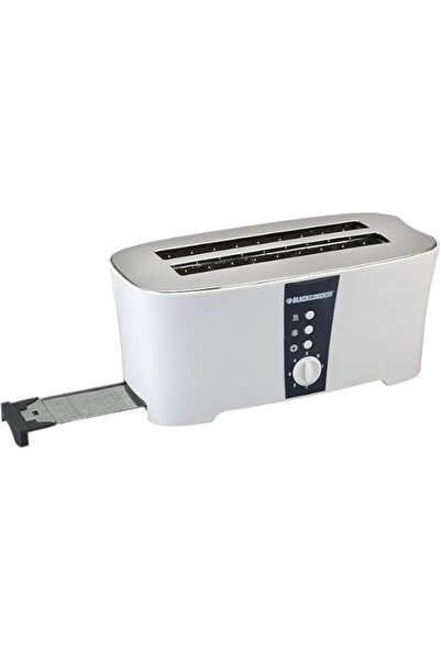 Black and Decker BLACK+DECKER 4 Slice Long Cool Touch Toaster, White - Et124-B5, Metal Material