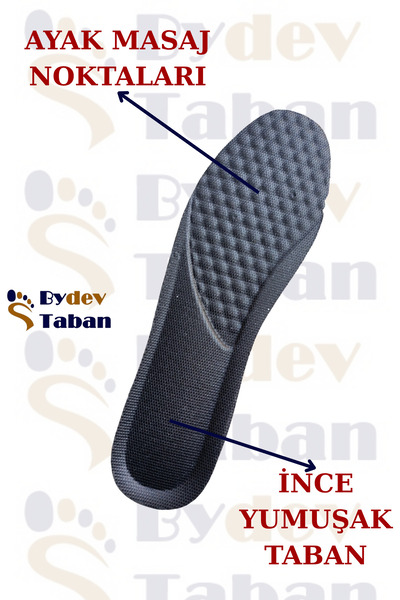 Bydev Taban By 1432 Siyah Ince Yumuşak Konforlu Ayakkabı Iç Tabanı