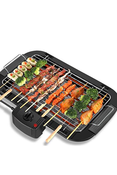 Tradeo Electric Barbecue Grill – Adjustable Heat, Detachable Tray & Non-Stick Steel BBQ Rack