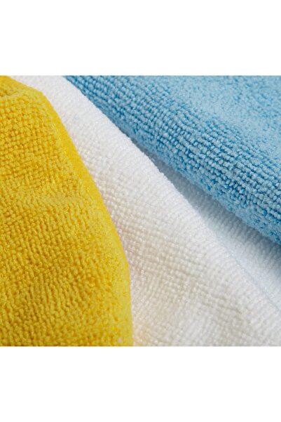 Amazon basics Microfiber Cleaning Cloth, Pack of 24, Blue/White/Yellow, 40.6 x 30.5 cm