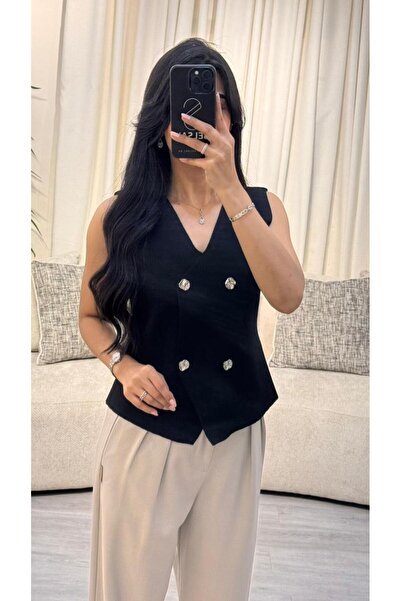 SELSAL Knitted vest with buttons