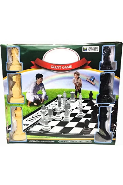 Fitness World Giant chess set, complete with large plastic chess pieces measu...