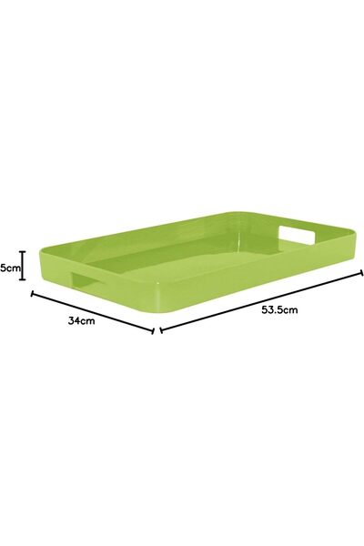 Zak صينية تقديم مستطيلة بتصميمات - خضراء