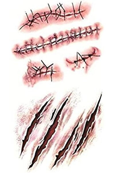 CoolBaby Waterproof Halloween Wound Blood Pattern Scar Tattoo Sticker