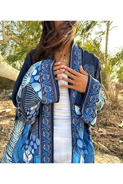 AYA mw1551-navy-garden-summer-printed-abaya