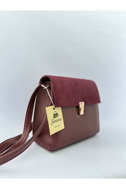 SİNİSA BAG Women's Vintage Model Suede Detailed Shoulder Bag