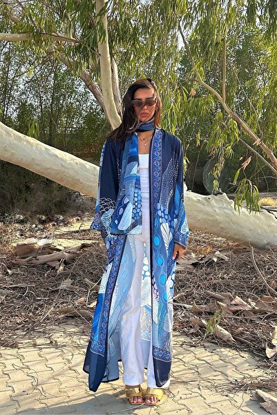 AYA mw1551-navy-garden-summer-printed-abaya