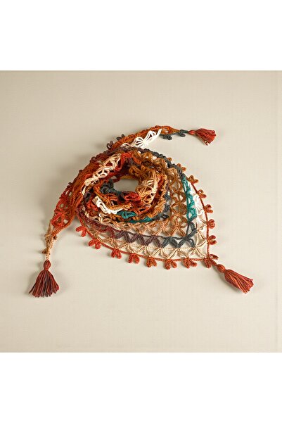 Satürn Hobi Knitted Bohemian Painter Beret & Neck Collar Set