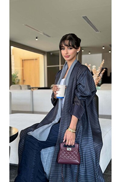 AYA mw1402-Abaya-Linen-Print-Text-Cloche