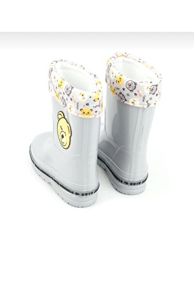 Lion Winter Children's Waterproof Rain Boots with Warm Lining Inside