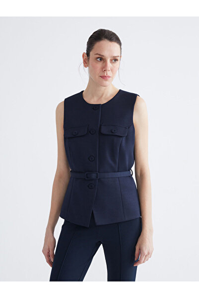 LC Waikiki Визия Нов сезон Велосипедна яка с колан за талия Дамска жилетка