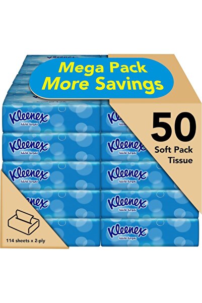 Kleenex Ultra Soft Facial Tissues, Soft Packs, 114 Sheets, Pack of 10