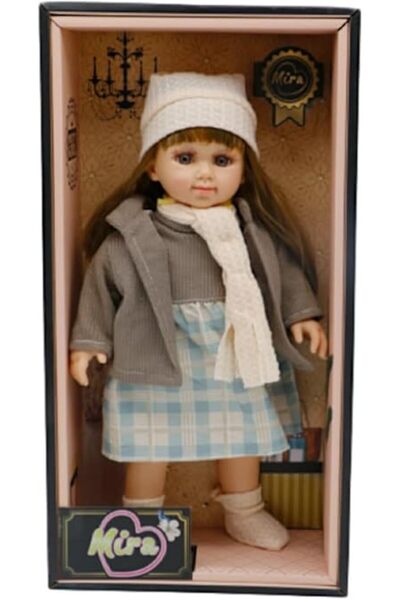 Mira صندوق ألعاب دمية ذكية للبنات، مجموعة لعب تظاهرية ملونة مع ملحقات، 30×15×...