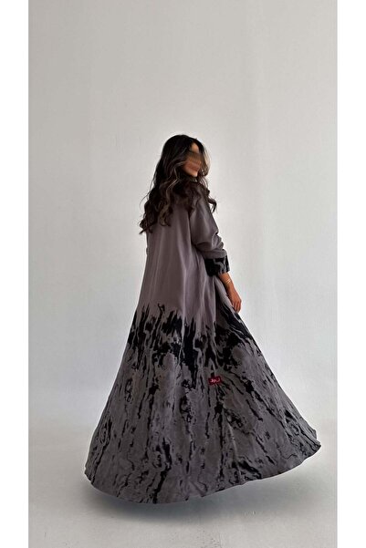 AYA mwt382-Abaya-Gray-Print