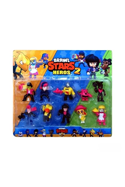 Virtual Trend Set 10 Figurine Virtual Trend®, Brawl Stars 2, multicolor, 7 cm