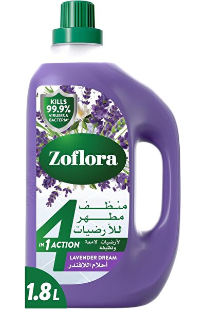Zoflora منظف الأرضيات لافندر دريم 1.8 لتر - مطهر مضاد للبكتيريا متعدد الأغراض