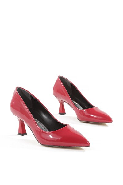 Y ESMA Stiletto Red Rygan Pointed Toe Closed 5 cm Cupped Heel Round Toe New Season