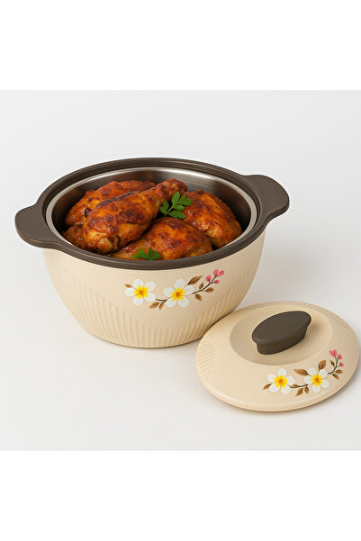 Stylo Insulated casserole with lid, stainless steel interior, 3.05L