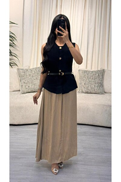 SELSAL Knitted blouse and flowing skirt set