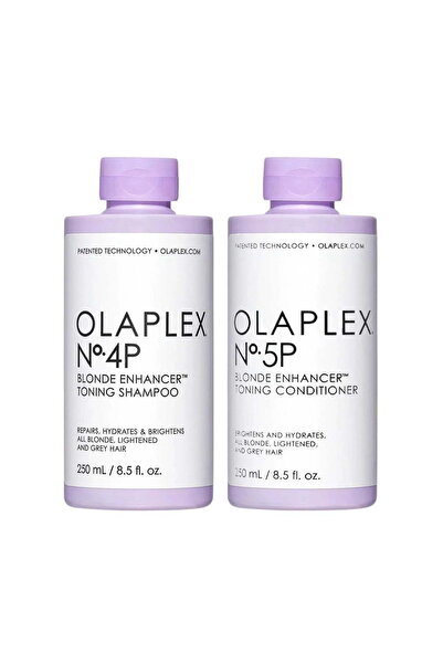 Olaplex Σετ τόνωσης Blonde Enhancer - Σαμπουάν 250ml + Conditioner 250ml