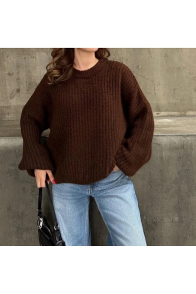 DİMA Standard Size Plain Basic Knitwear Sweater