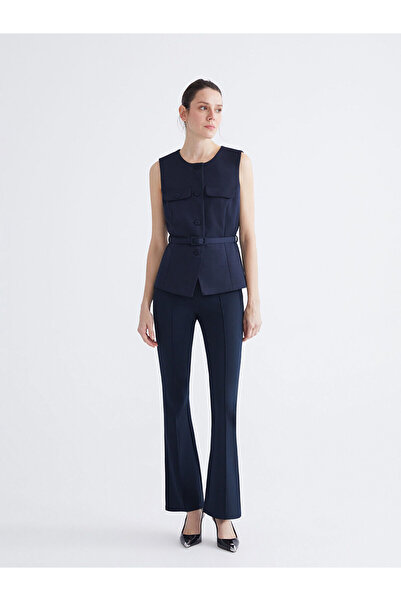 LC Waikiki Визия Нов сезон Велосипедна яка с колан за талия Дамска жилетка