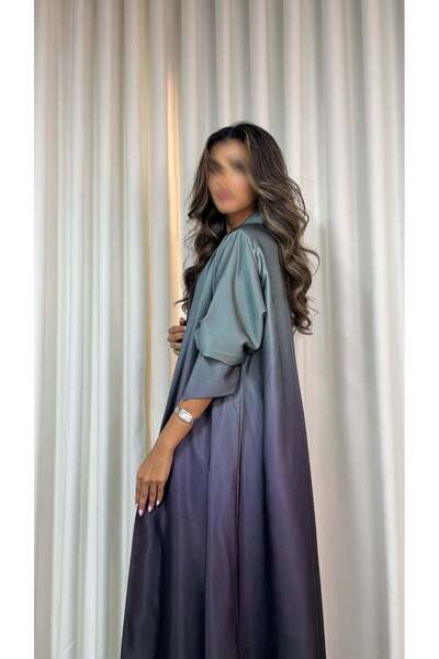 AYA mw1654-Abaya-with-two-materials-inside-crepe-outside-print