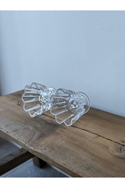 Miko Home & Garden Flower Shaped Glass Footed Multi-Purpose Serving Bowl – Set of 2 (Dessert, Breakfast, Snack, Ice Cream Bowl)