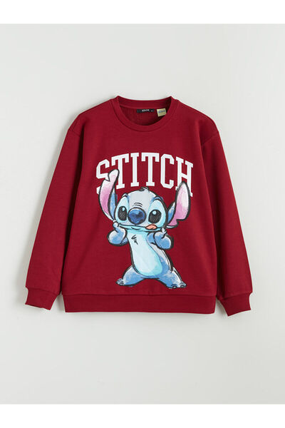 LC Waikiki New Season Stitch Printed Oversized Women's Thick Sweatshirt